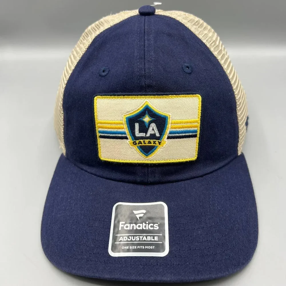 Los Angeles LA Galaxy Trucker Hat Men‎ Blue Fanatics MLS Snap Back Cap